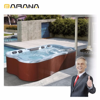 Chinese Outdoor Square Soaking Small Person Tv Massage Hot Tub With Seat For Malaysia